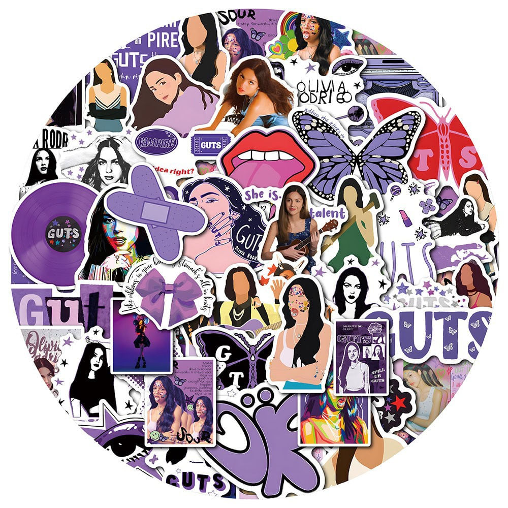 Adesivos Olivias Waterproof Vinyl Anime 50 Unidades/lote D 5-7 Cm