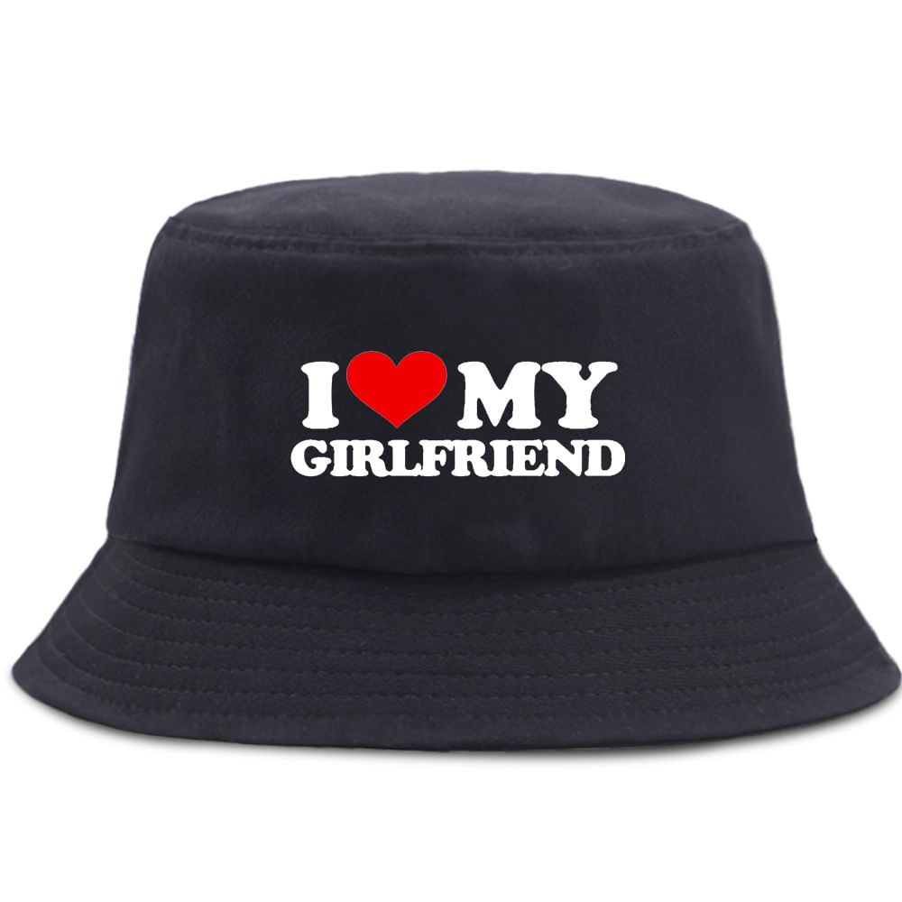 Bucket Hat I Loves My Girlfriends Anime Unissex Beach 56-58cm
