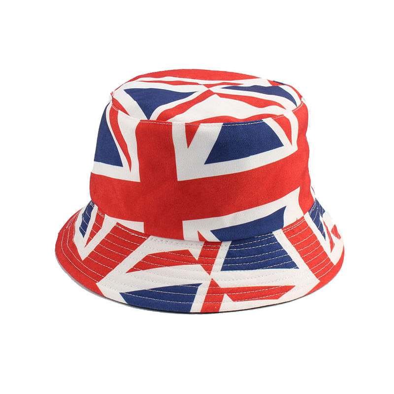 Bucket Hat British Flags Anime Unissex Casual Beach Fisherma
