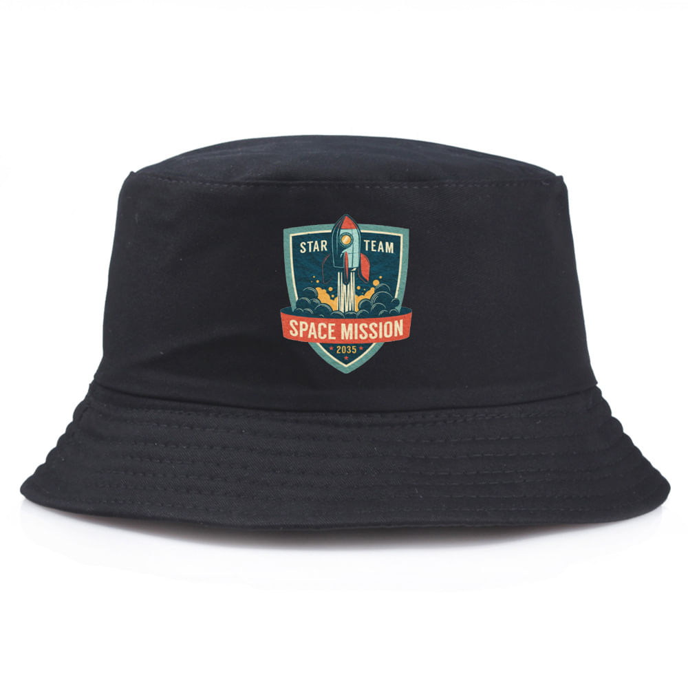 Bucket Hat Spaces Missions Anime Unissex Beach Fisherman