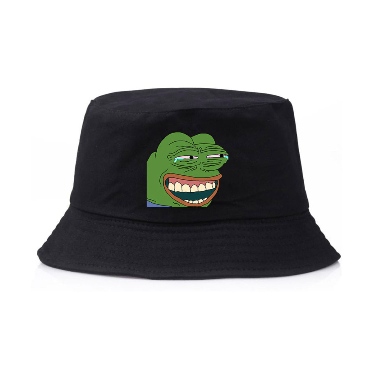 Bucket Hat Frogs Anime, Casual, Unissex, Protetor Solar De Praia