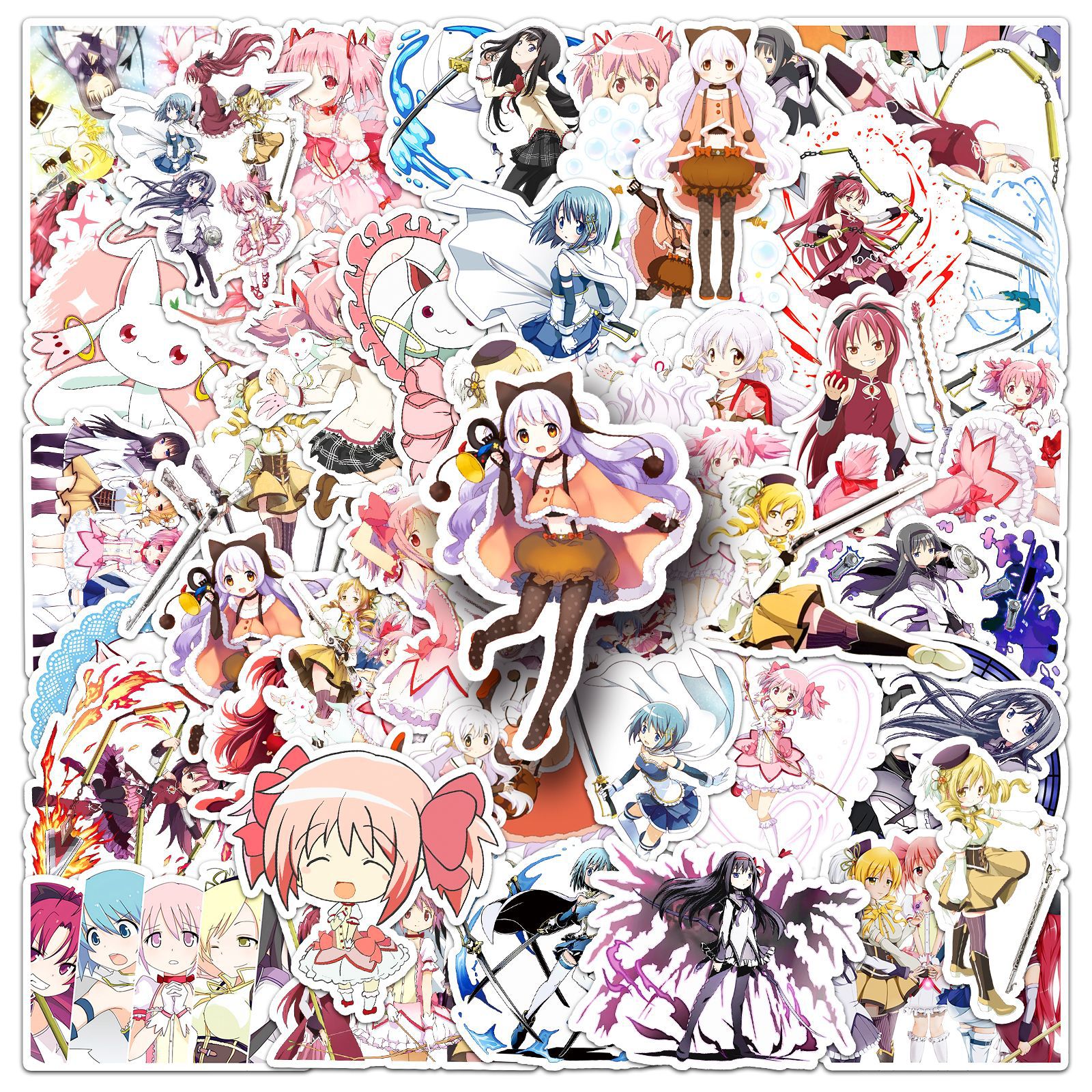 Adesivos Puellas Magis Madokas Magicas À Prova D'água (50 Unidades)