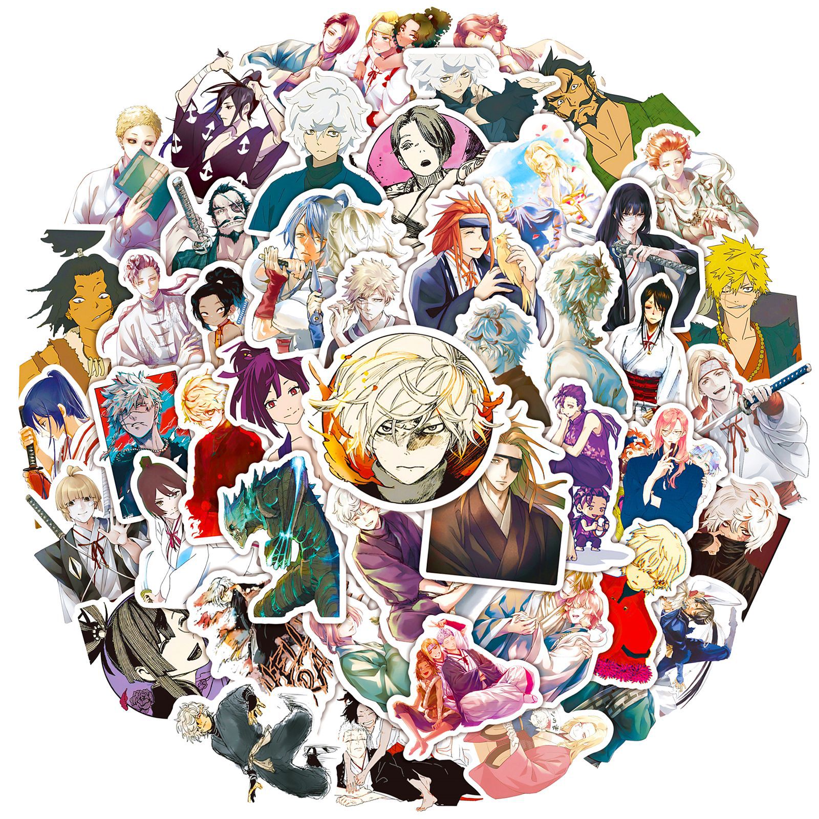 Pacote De Adesivos Hells Paradises Anime Waterproof Vinyl (50 Unidades)