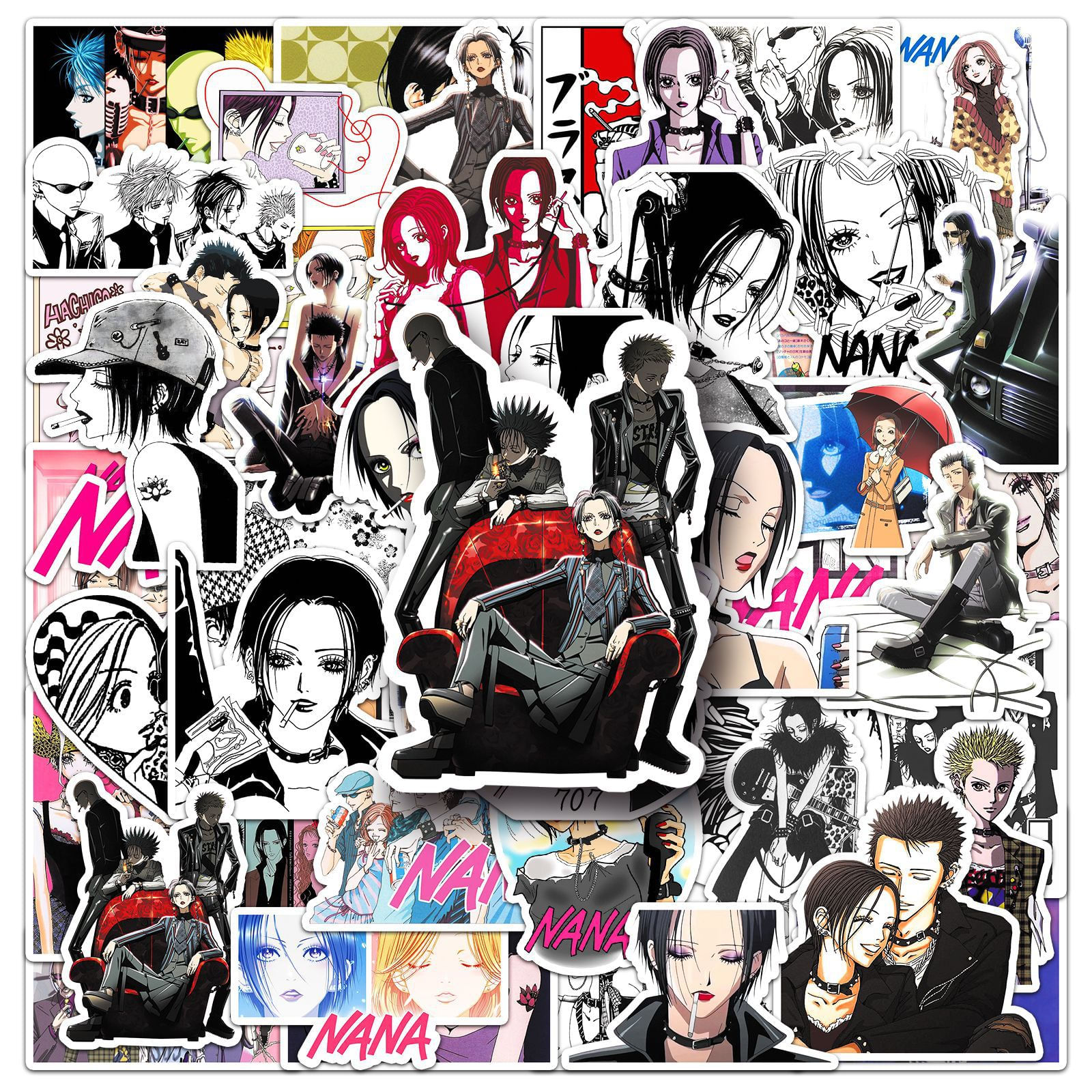 Adesivos Nanas Waterproof Vinyl Anime 50 Unidades/lote 5-7 Cm