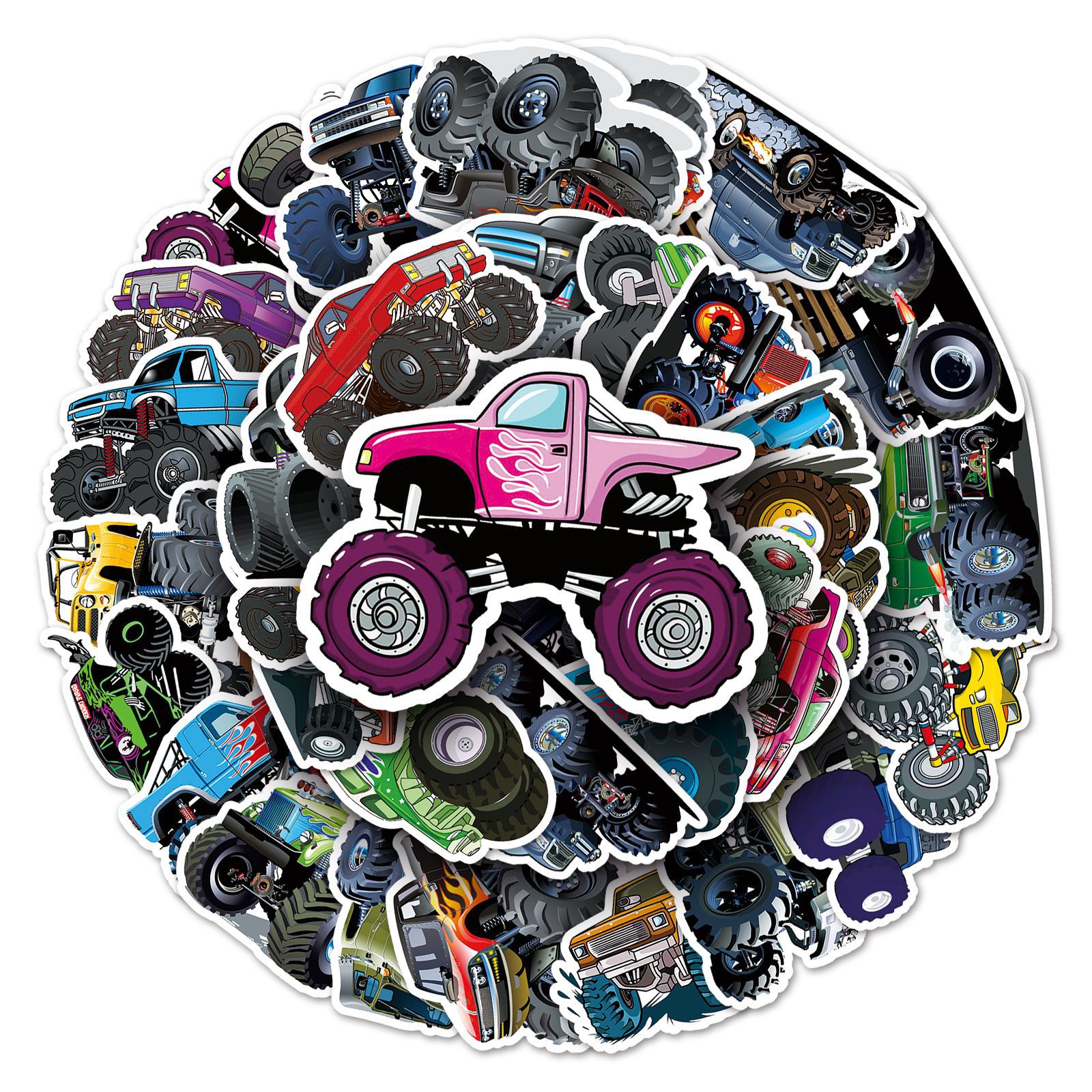 Pacote De Adesivos Big Truck Anime Waterproof Vinyl 50 Unidades