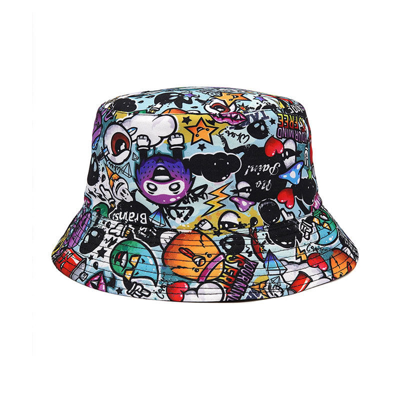 Bucket Hat Graffitis Anime Unissex Casual Beach Fisherman's S