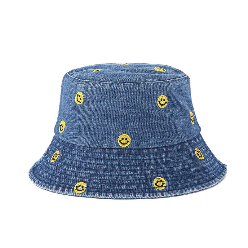Bucket Hat Jeans Anime, Unissex, Casual, Proteção Solar Na Praia