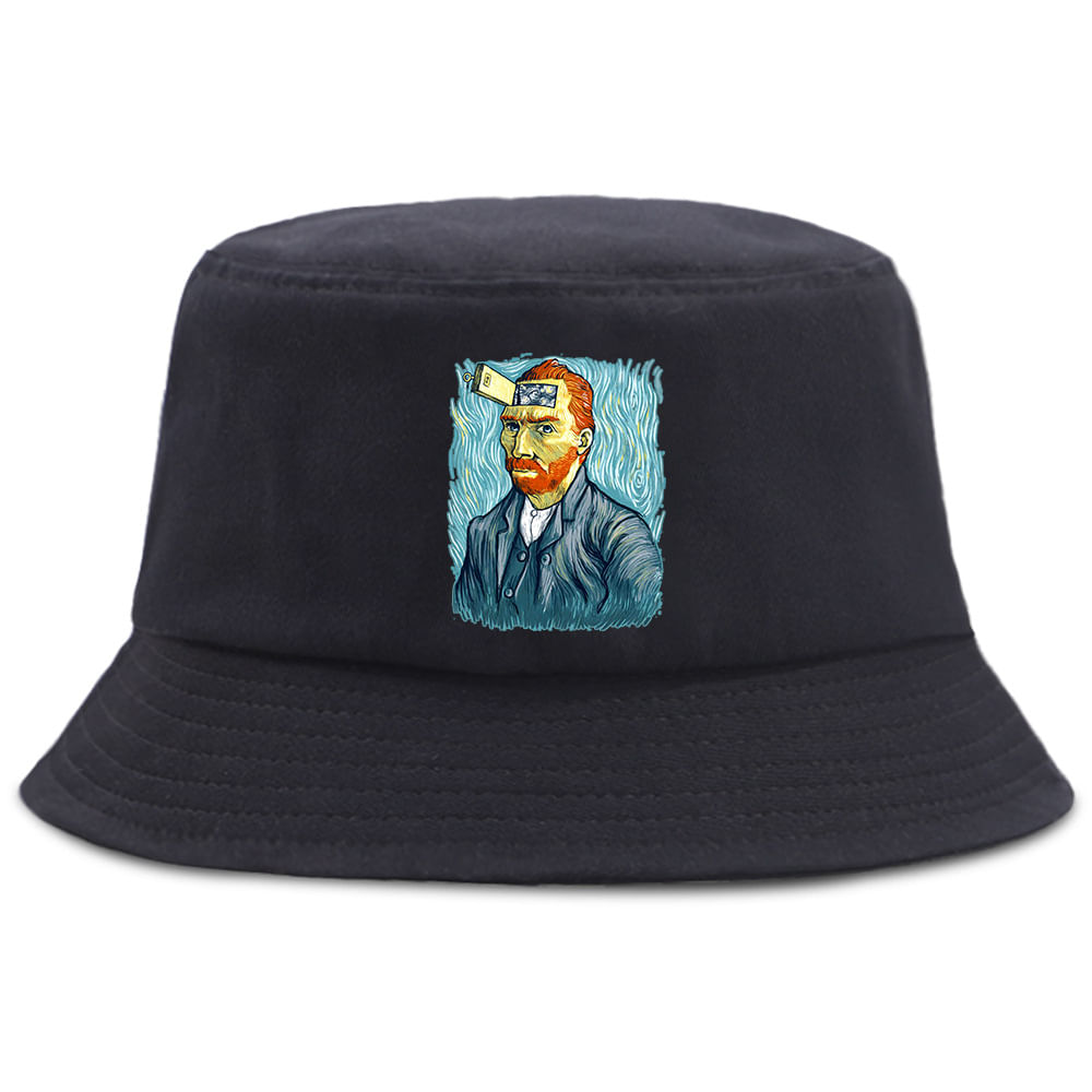 Bucket Hat Van Goghs Anime Unissex Casual Beach Fisherman's S