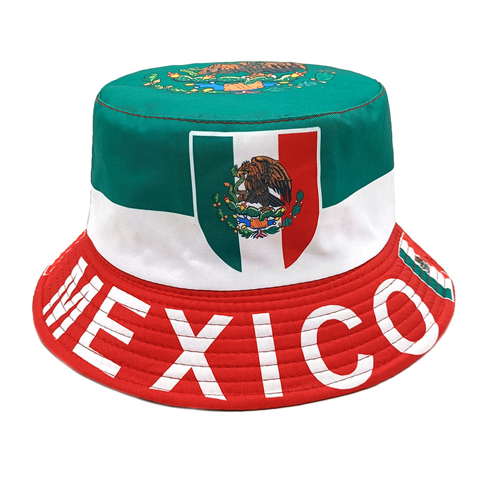 Bucket Hat Mexico Anime Unissex Casual Beach Sun 55-58 Cm