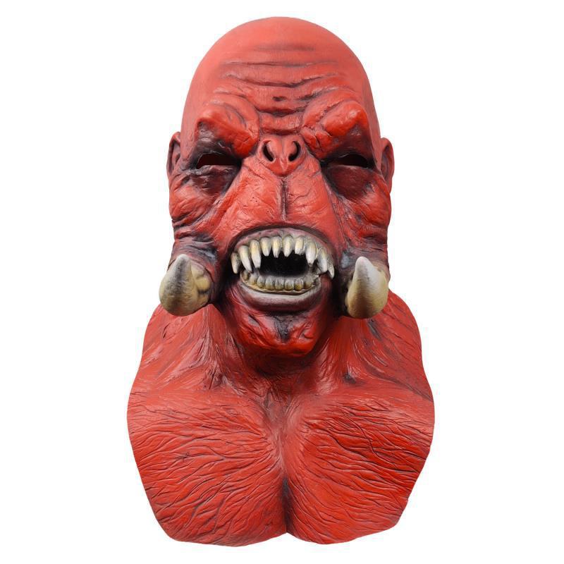 Máscara Horror Devil Hood Halloween Cosplay Latex Overhead