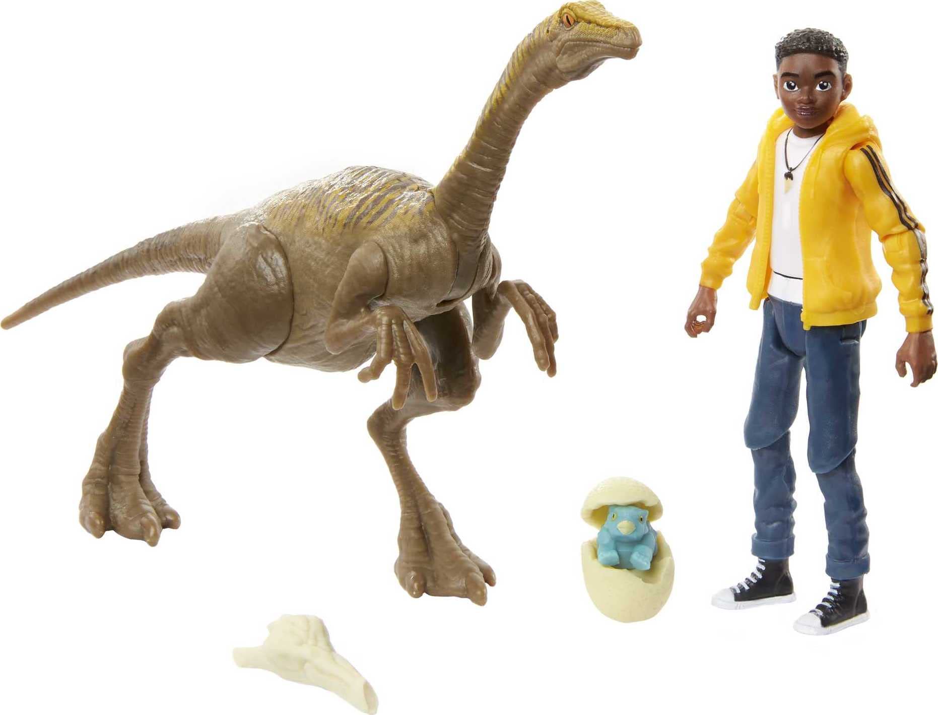Conjunto De Brinquedos Mattel Jurassic World Camp Cretaceous Darius &amp; Gallimimus
