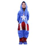 Macacão Kigurumi Infantil Capitão América de 7 a 8 anos