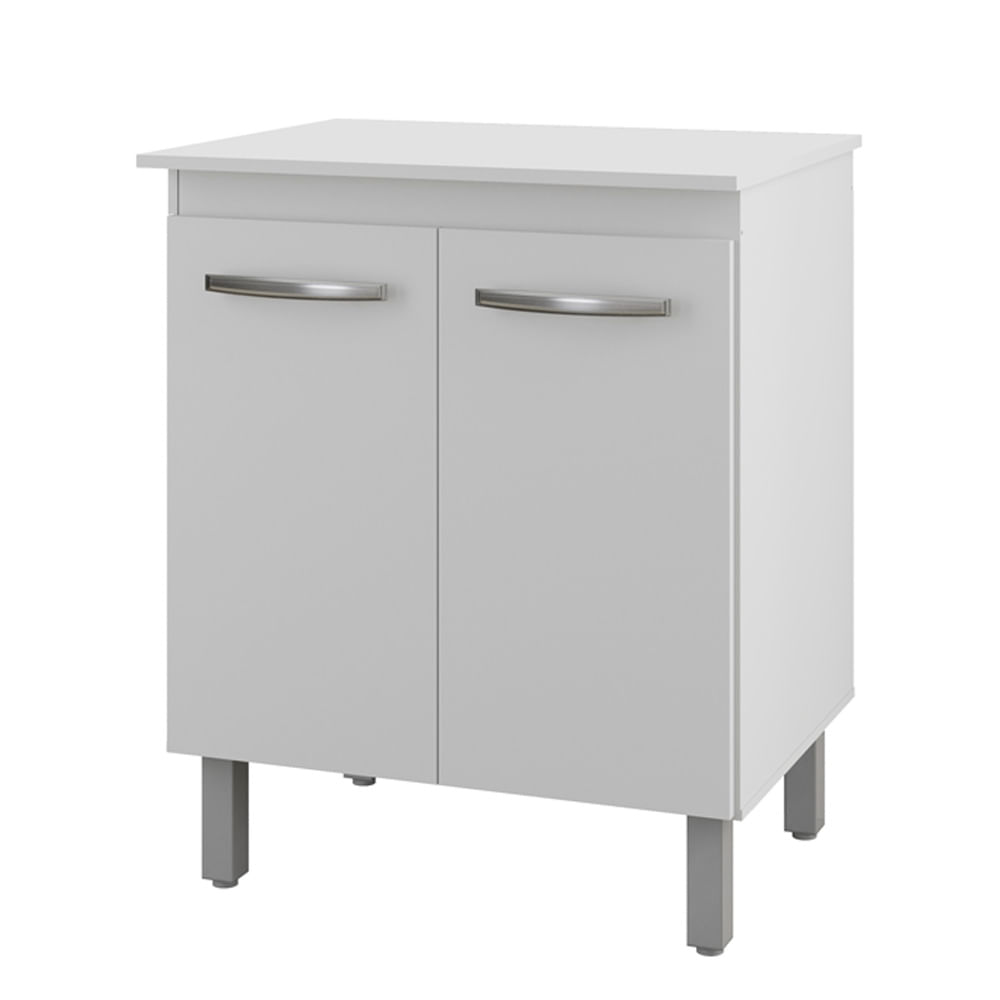 Balcao Multiuso C/ Tampo 70 Cm 2p Serena Branco Mobbs