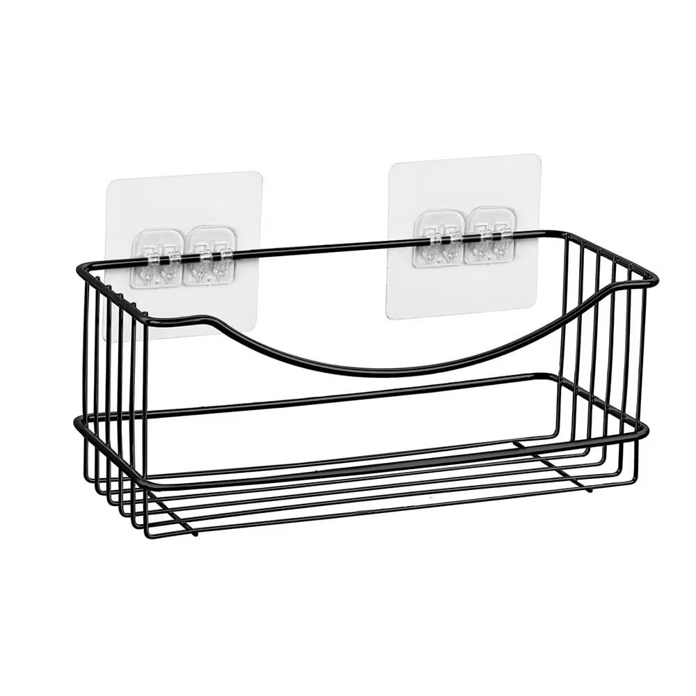 Prateleira Multiuso Maior Parede Em Aço Cromado Preto 25cm Utimil