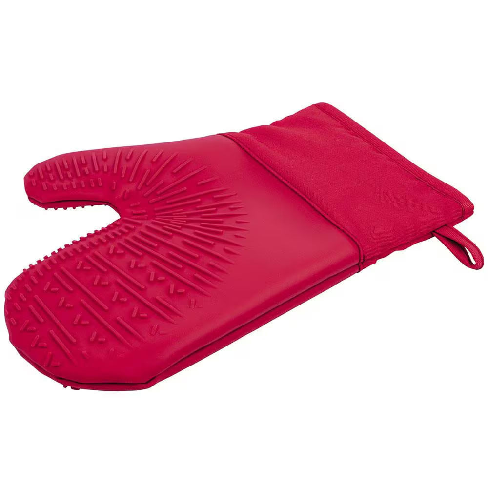 Luva De Silicone Com Tecido Vermelha 26,5cm Euro