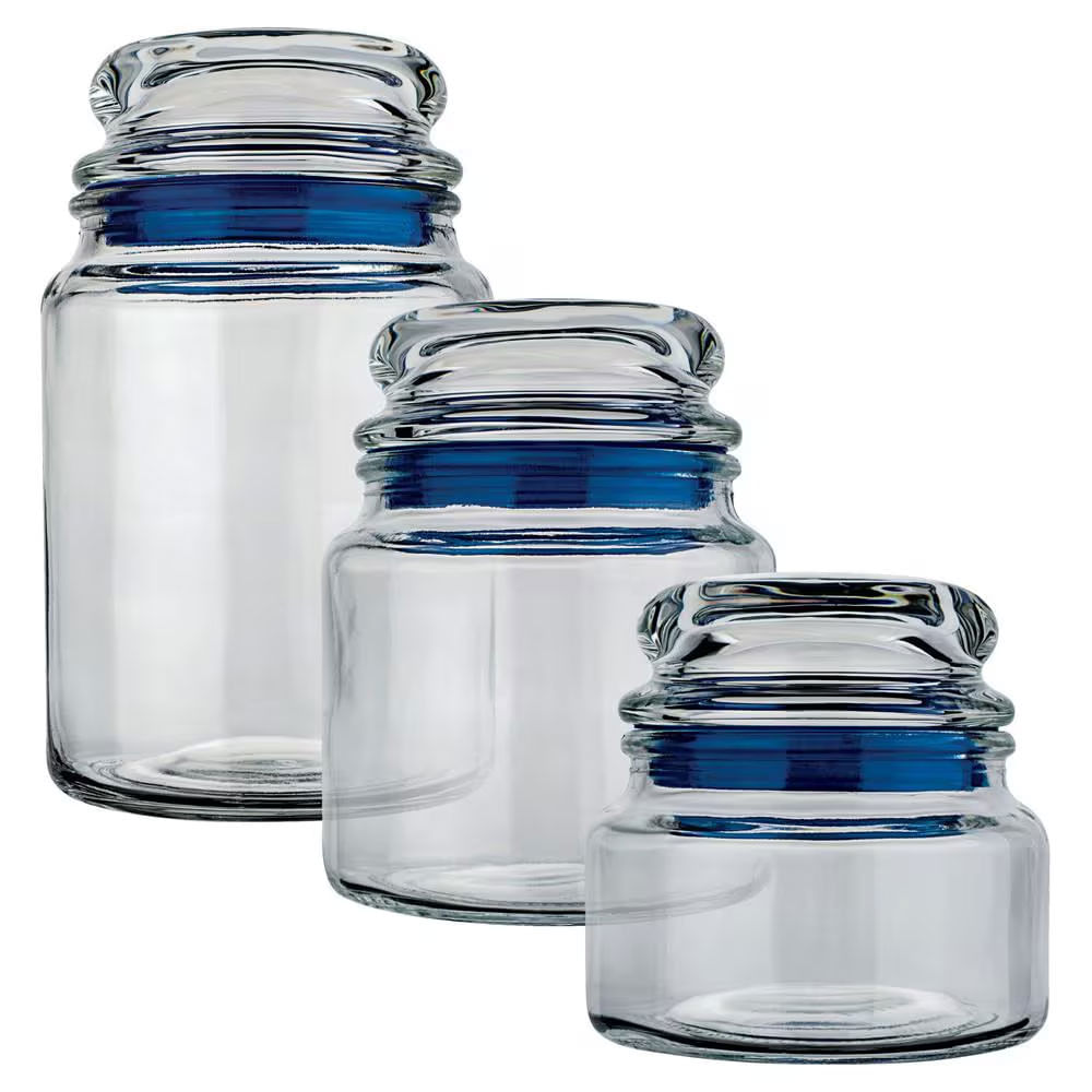 Conjunto De Potes Multiuso Em Vidro E Pvc 3 Peças Euro Home