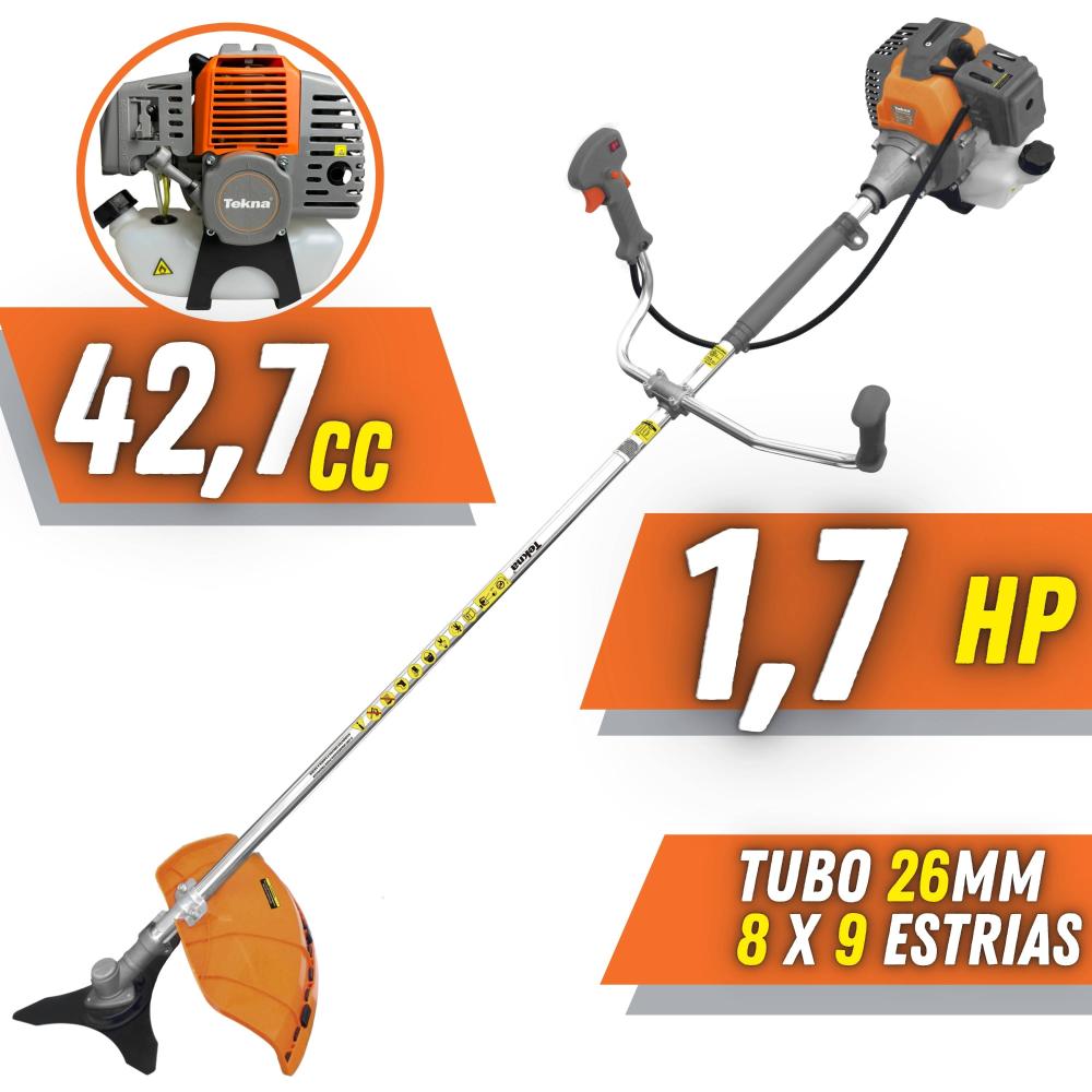Roçadeira Multifuncional Tekna Rl430-p À Gasolina 2t 1,7hp 43cc