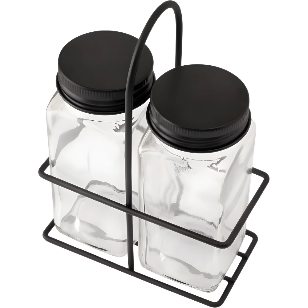 Porta Condimentos Com 2 Potes E 1 Suporte - Clink Clink