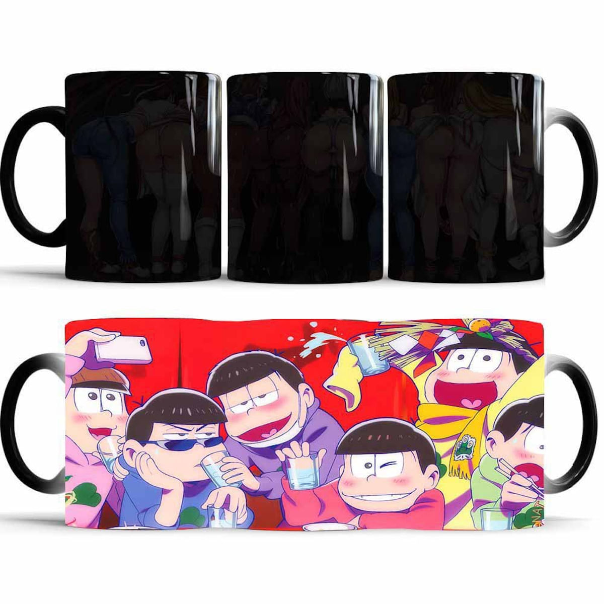 Xícara De Chá Magic Mug Studios Pierrots Color Changing 400 Ml