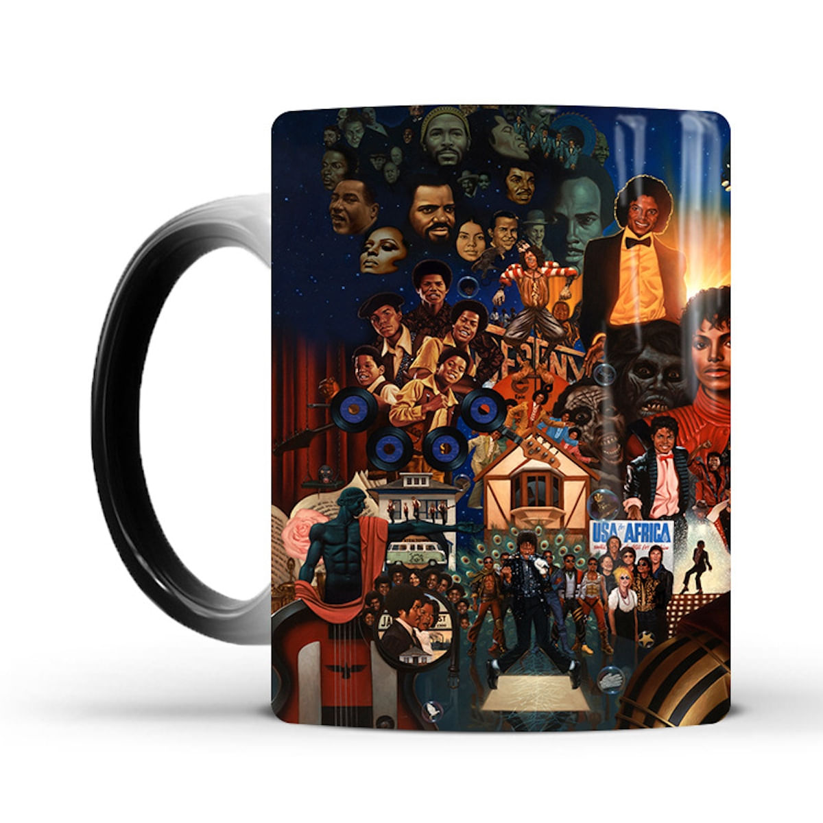 Caneca Mágica, Xícara De Chá, Café Que Muda De Cor, 400 Ml, Michael Jackson