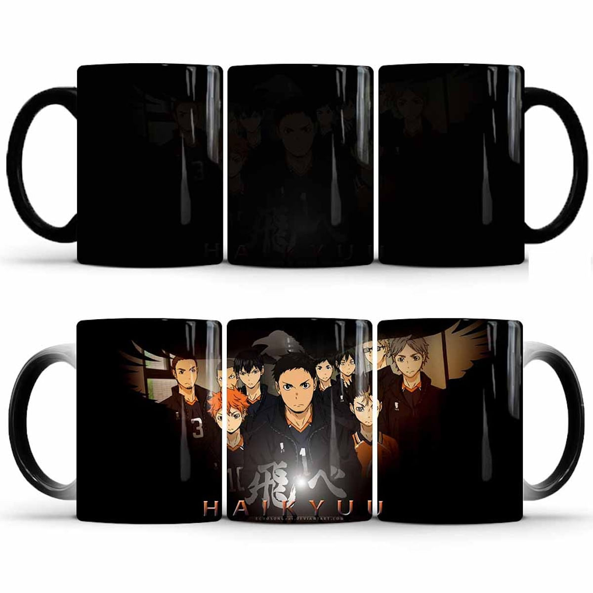 Caneca Mágica E Xícara De Chá Haikyuu Sugawara Koushi 400 Ml De Cerâmica