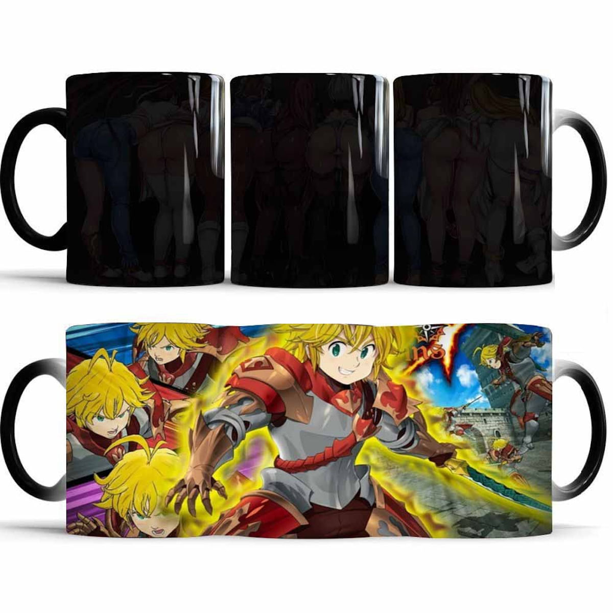 Caneca Mágica Seven Deadly Sins Meliodas 400 Ml De Cerâmica
