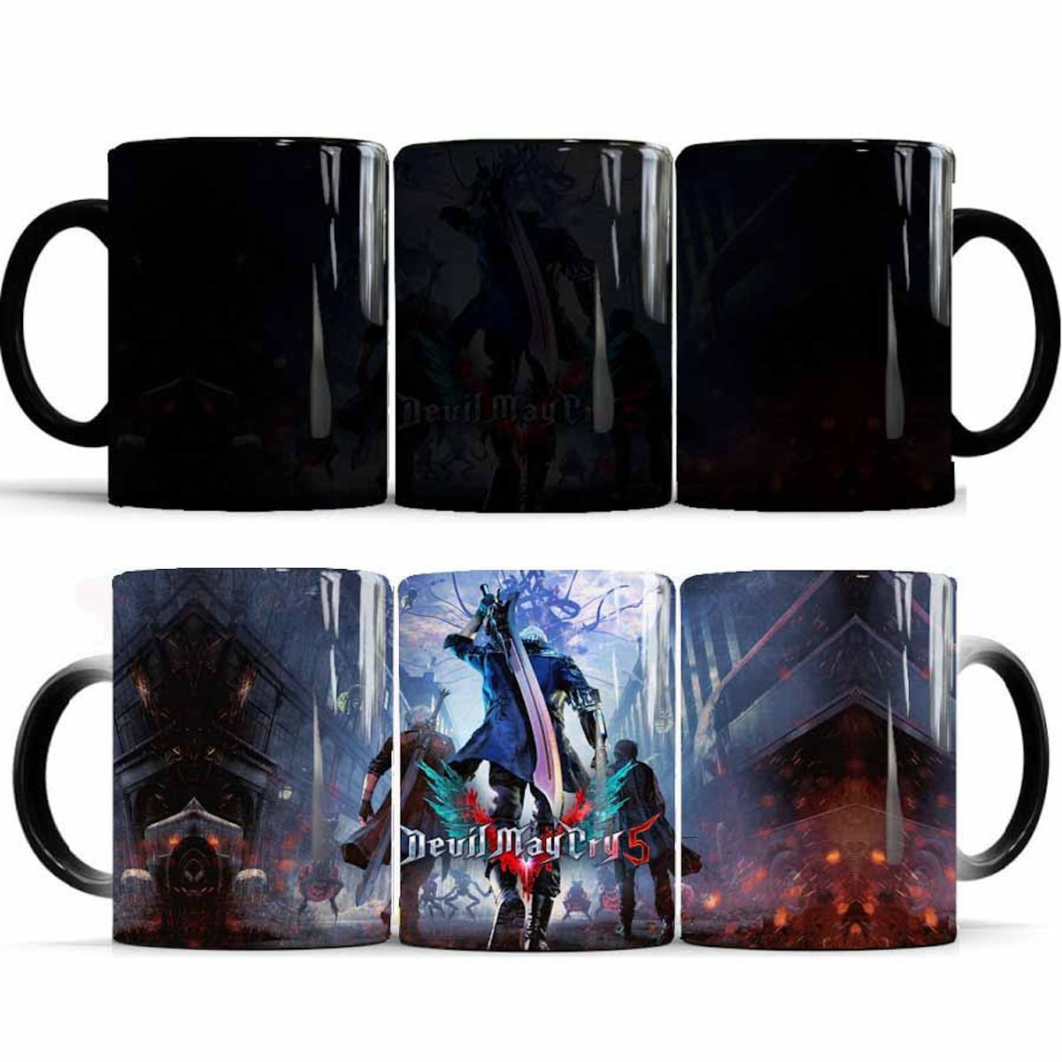 Caneca Mágica Devils Mays Crys Chávena De Chá Que Muda De Cor 350 Ml