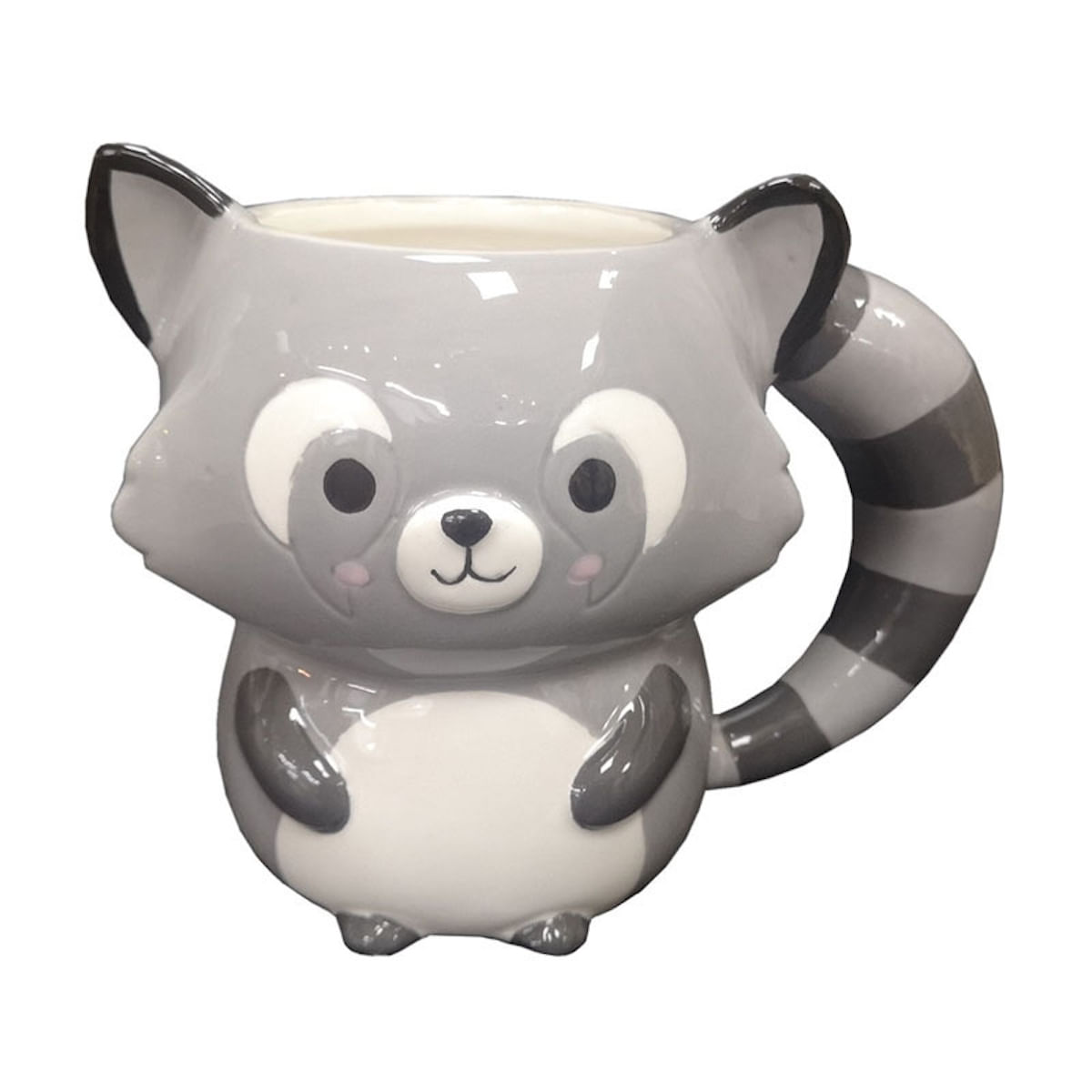 Copo De Café Cerâmico Mug Raccoons 350ml