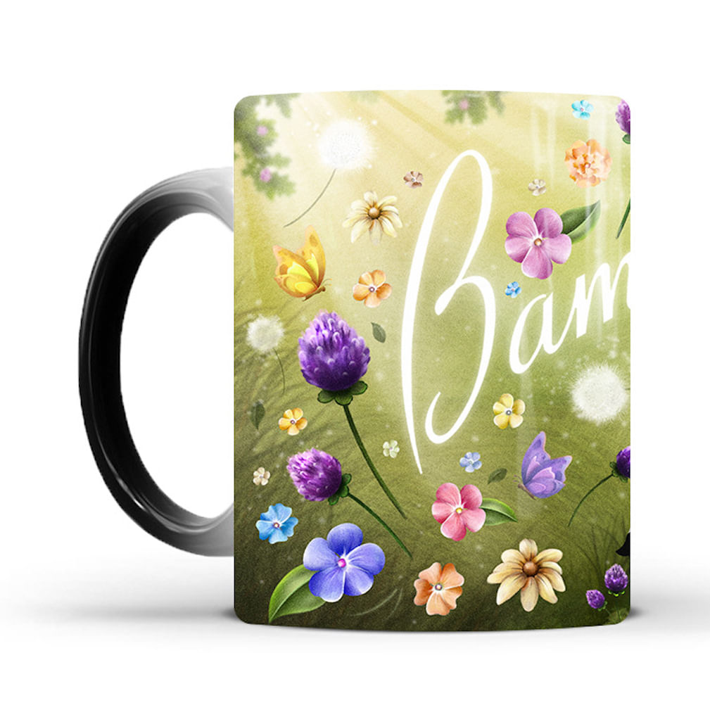 Caneca De Café Cerâmica Que Muda De Cor Bambis Deer 330g