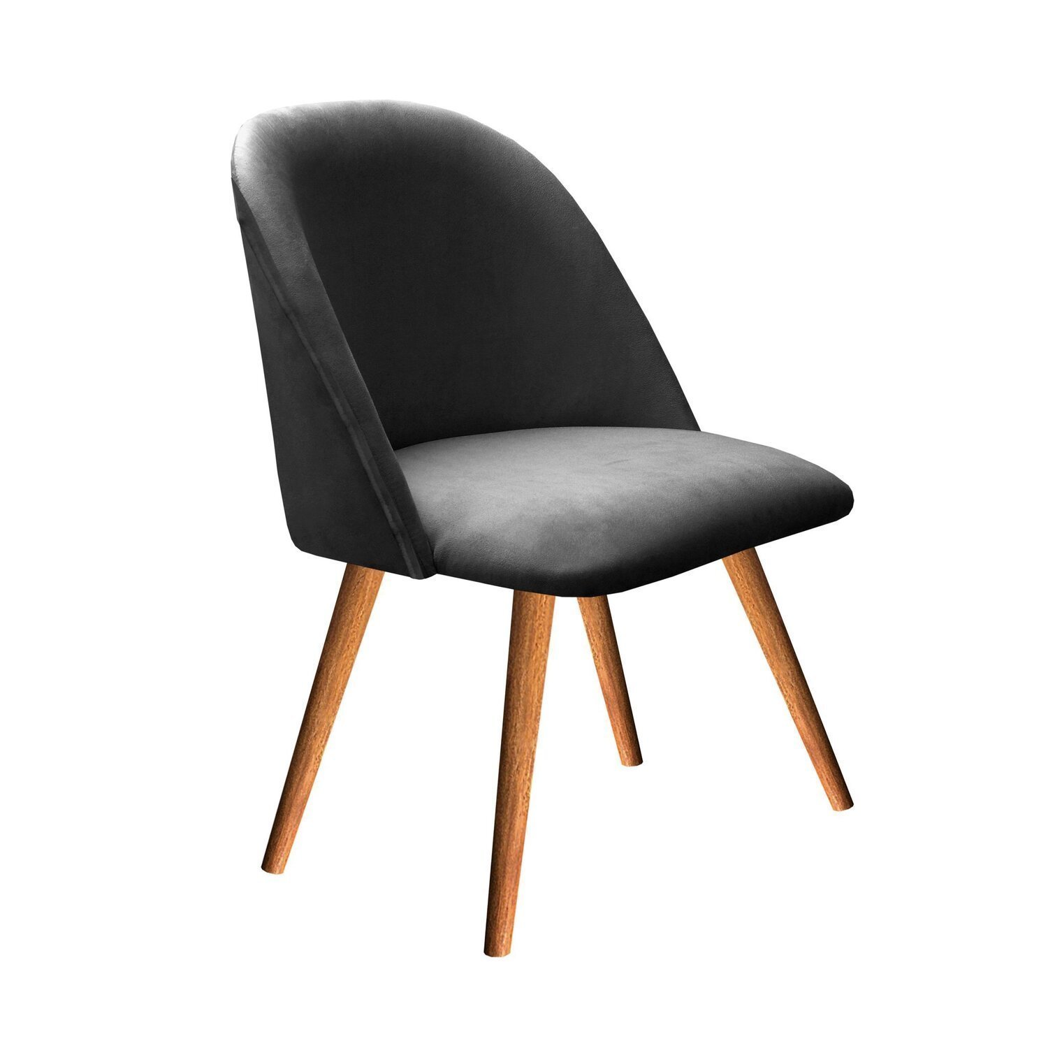 Poltrona Decorativa Gaia Para Sala, Quarto, Recepção Cinza Grafite