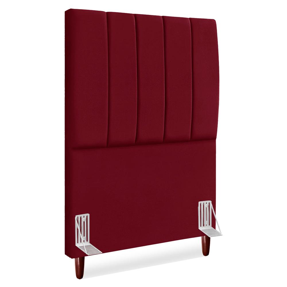 Cabeceira Solteiro 100 Cm Com Frame Carla Suede Vinho Artte