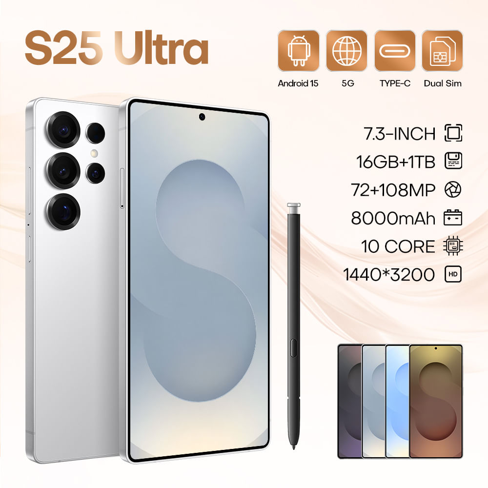 Smartphone Stqc S25 Ultra 16 Gb+1 Tb 7,3 Polegadas Prateado
