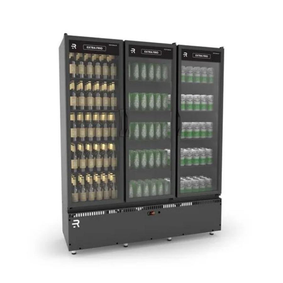 Geladeira/refrigerador 958 Litros 3 Portas Preto Vanguard - Refrimate - 220v - Asvef3p