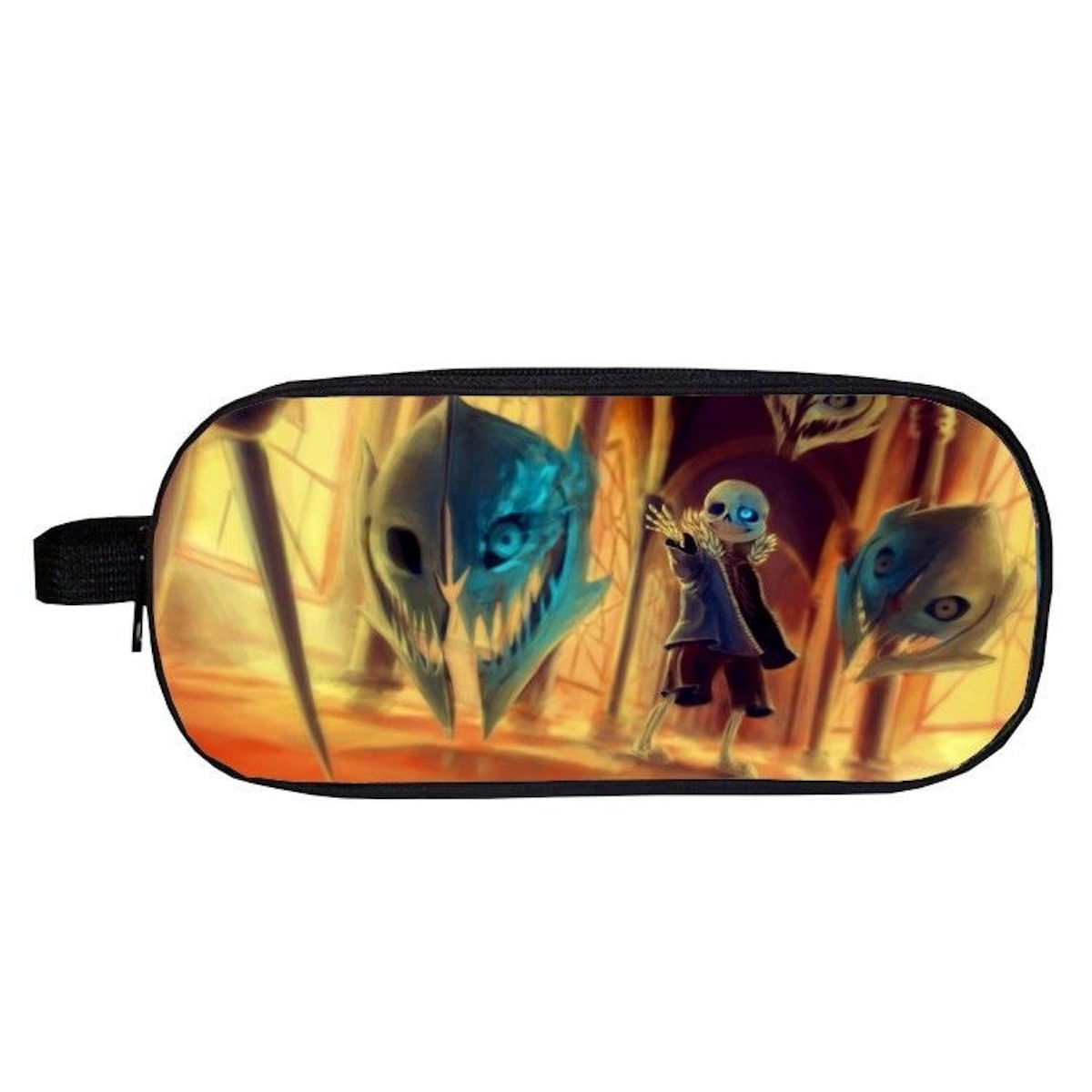 Caixa De Lápis Undertales Sans Bolsa De Papelaria De Grande Capacidade