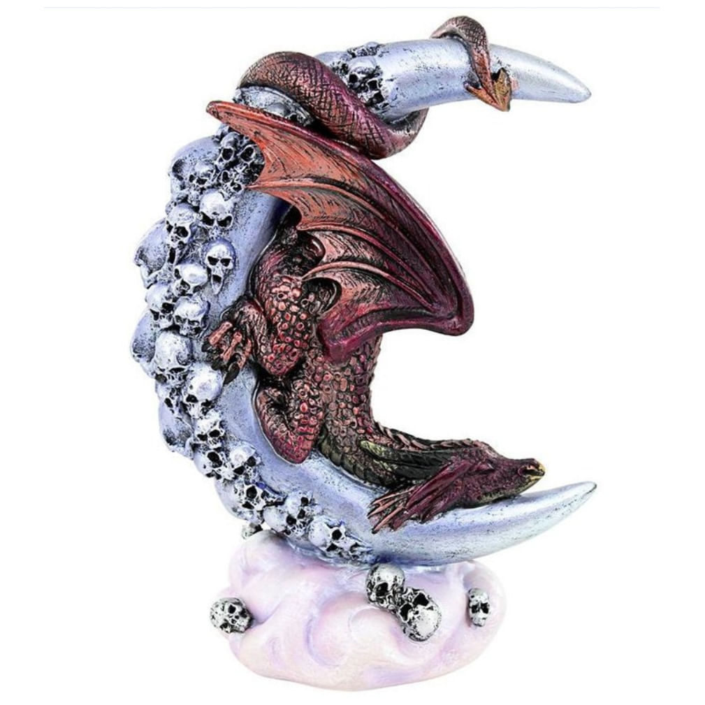 Estatueta De Estátua E Escultura Moonlight Dragon Resin 12,5 Cm
