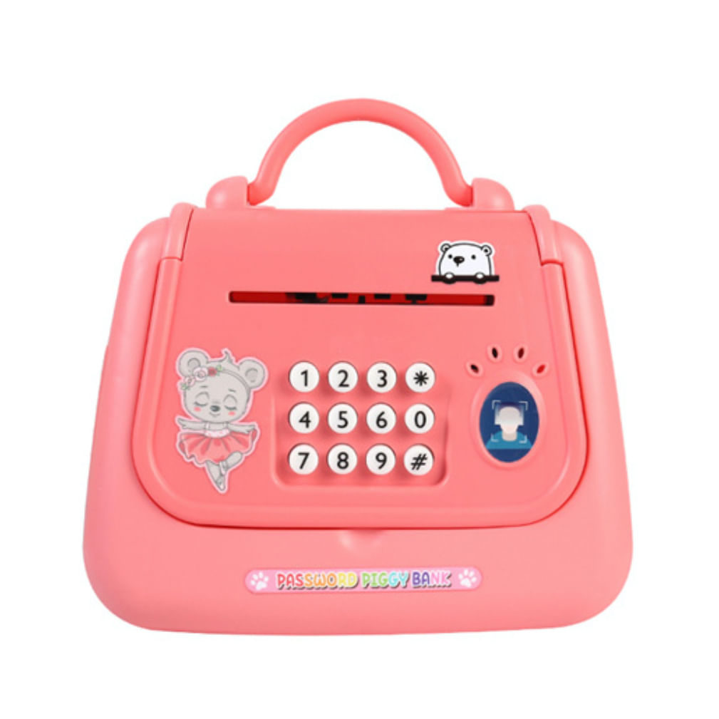 Senha Piggy Bank Pink Girl Para Caixa De Dinheiro Com Moedas Para Crianças