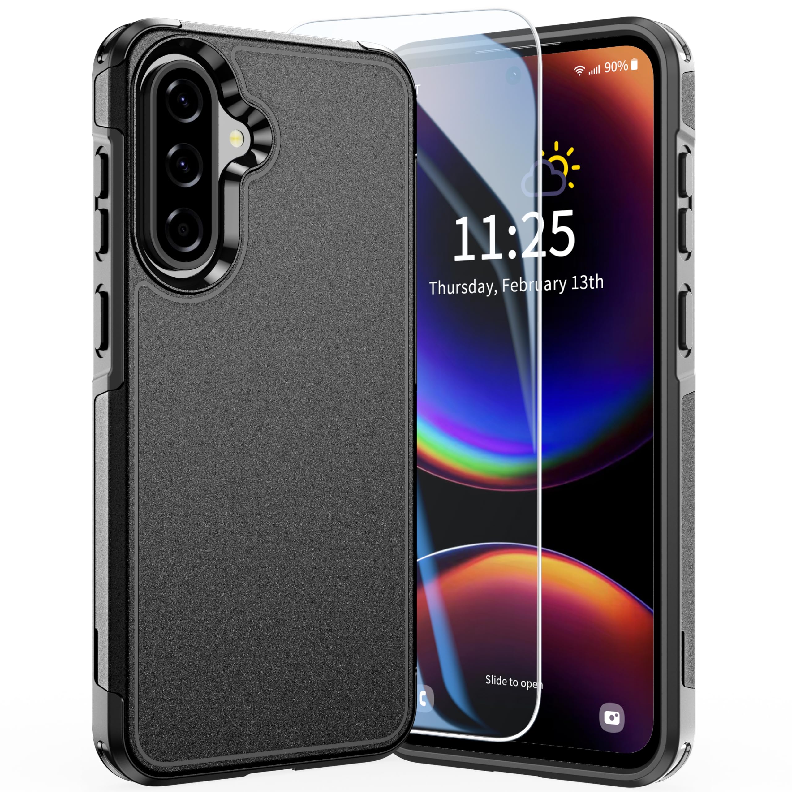 Capa De Telefone Amilifecases Para Samsung Galaxy A36 5G 6.7" Preta