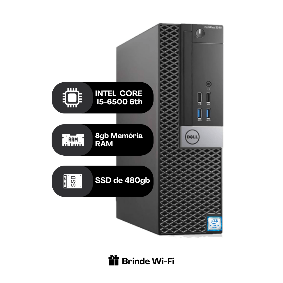 Computador Dell Optiplex 7040 I5-6500 6a 8gb Ssd 480gb Win10