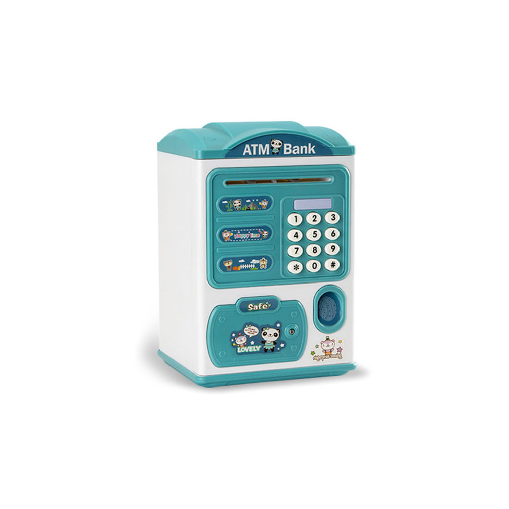 Senha Do Tipo Atm Do Piggy Bank Para Caixa De Dinheiro Com Moedas Para Crianças