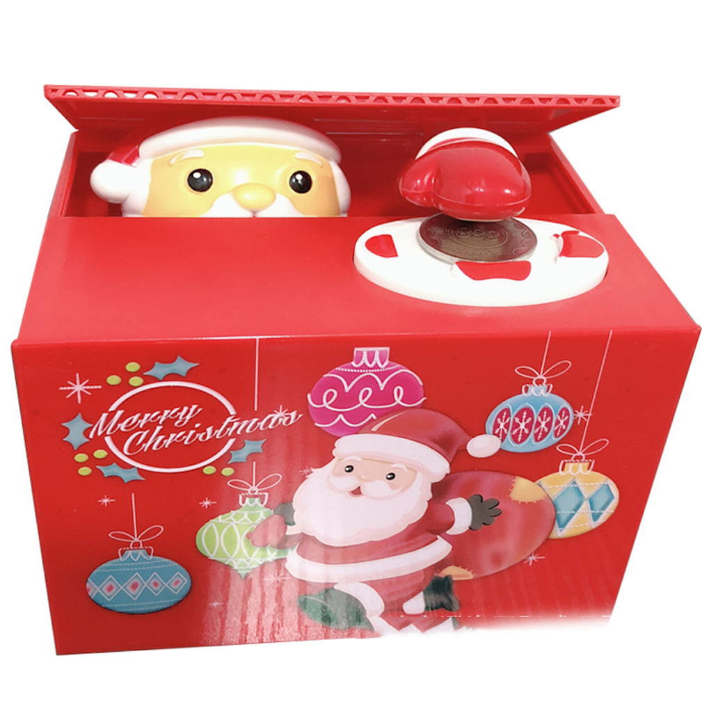 Senha De Música Do Caixa Eletrônico Do Papai Noel Do Piggy Bank Para Crianças