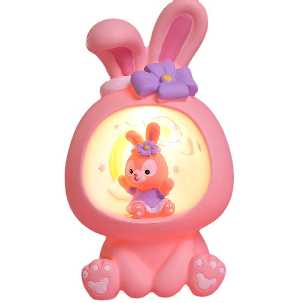 Caixa De Moedas Piggy Bank Star Rabbit Night Light Para Crianças