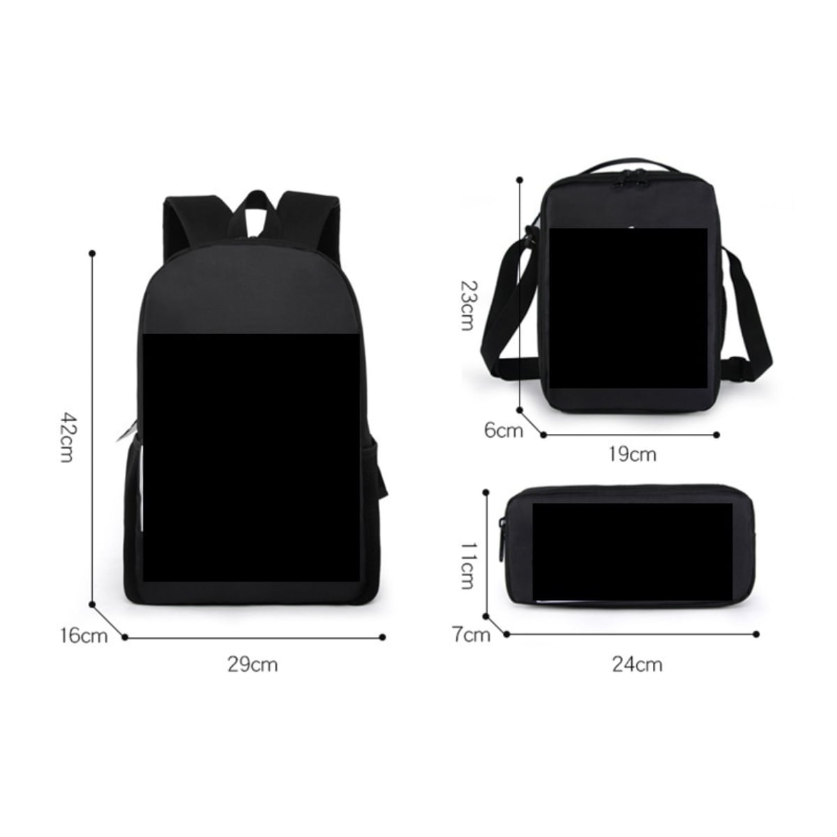 Conjunto De Mochilas Puss In Boots Cartoon Kids School Nylon 3 Unidades