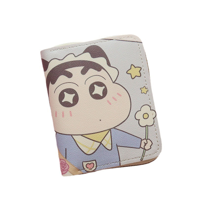 Wallet Shins Chans Anime Characters Slim Bifold Wall