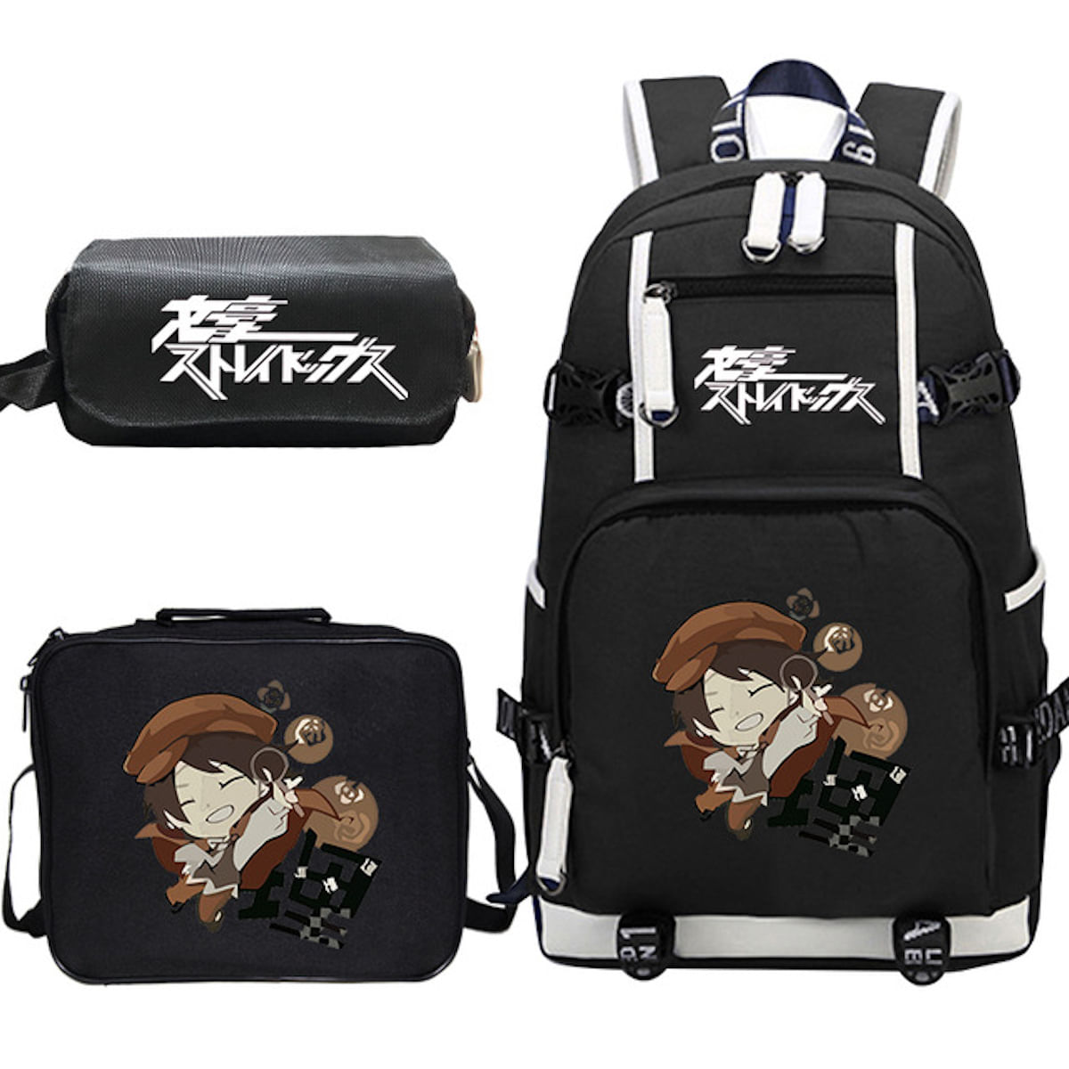 Conjunto De Mochilas Bungos Strays Dogs Dazais Osamus Cartoon Kids