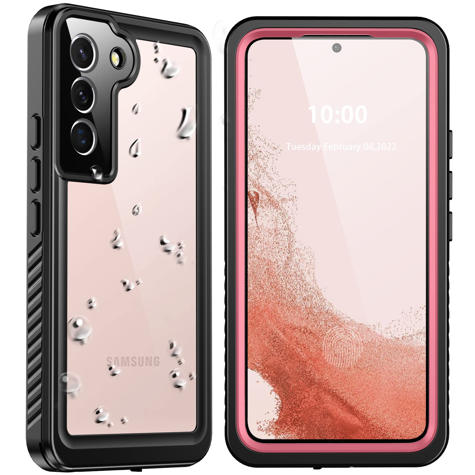 Capa De Telefone Antshare Para Samsung Galaxy S22 5G À Prova D'Água Rosa