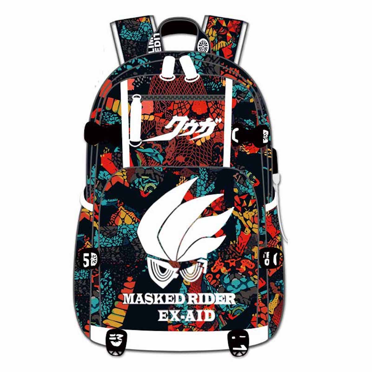 Mochila Escolar Kamens Riders Cartoon Kids 30x15x47cm