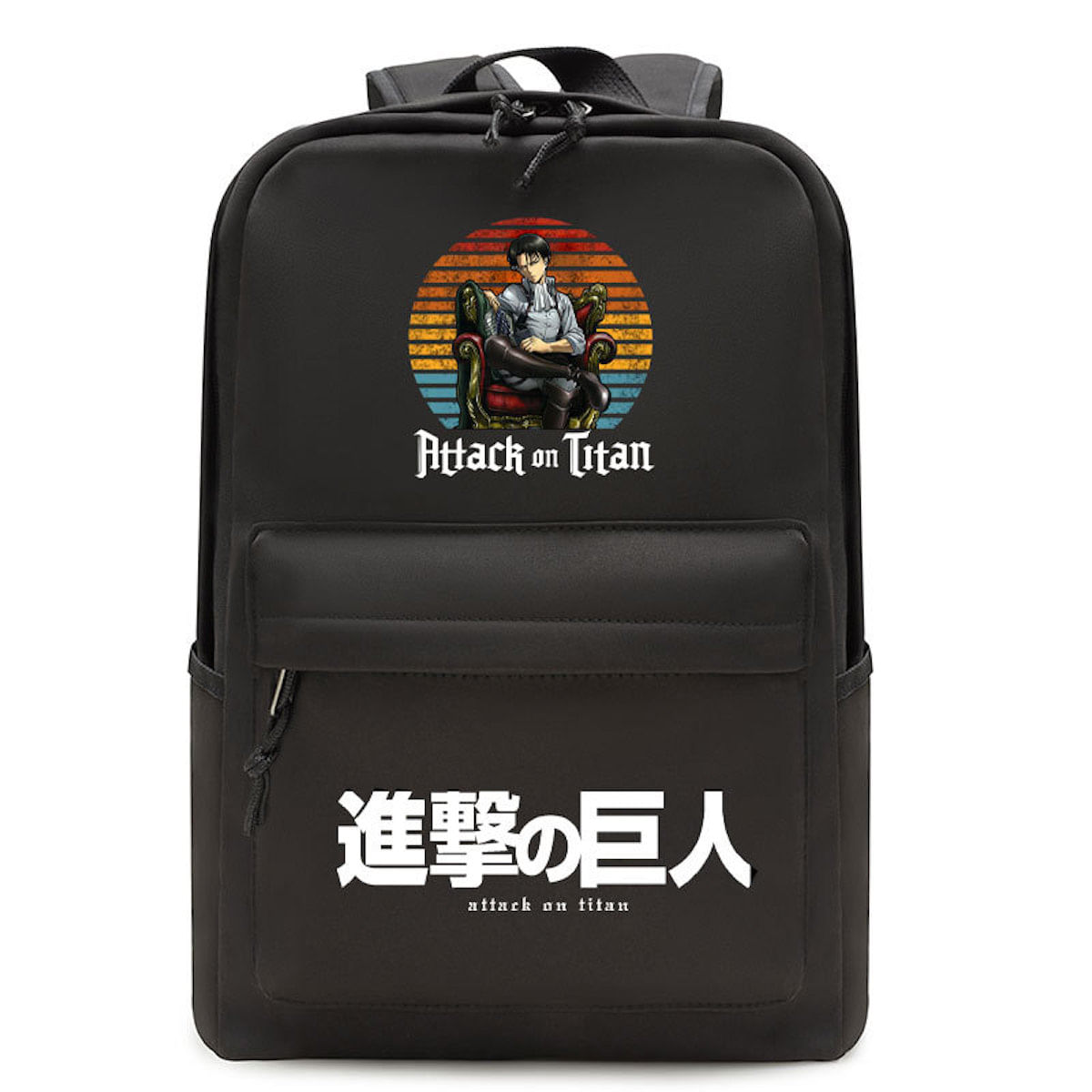 Mochila Escolar Attacks Ons Titans Levi Anime 30x13x41cm