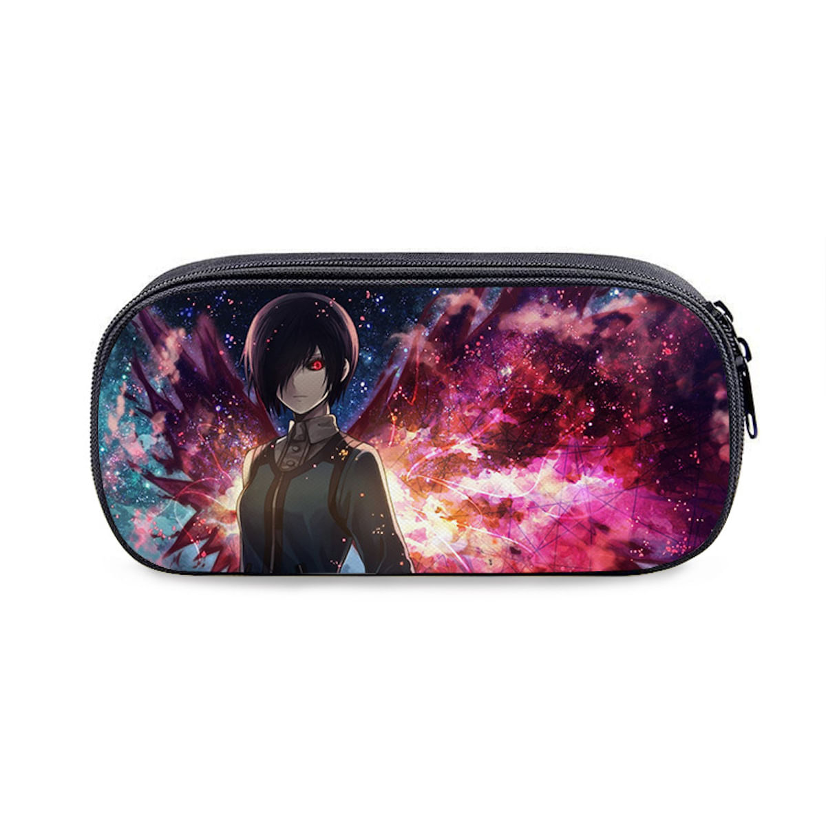 Caixa De Lápis Tokyo Ghouls De Nylon De Grande Capacidade 21,5x4,5x10cm