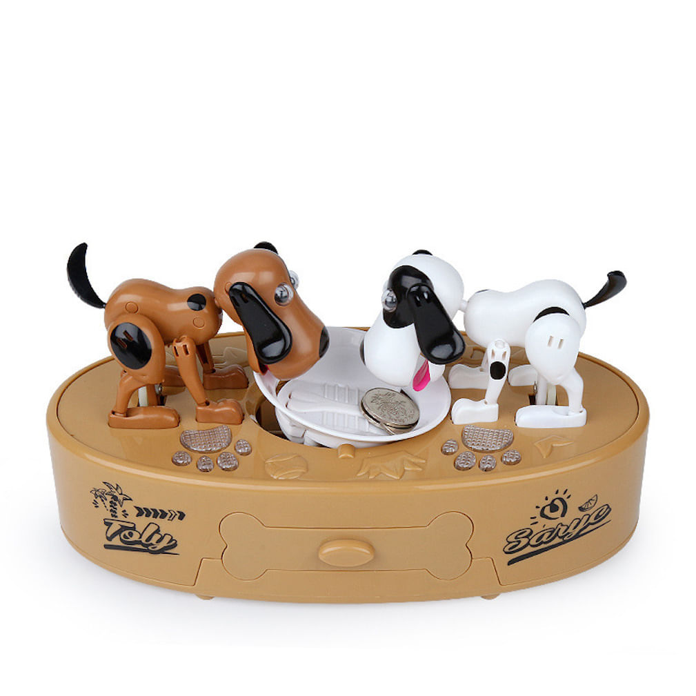 Anime Piggy Bank Money Eating Dog Para Crianças 25,5x13x14cm