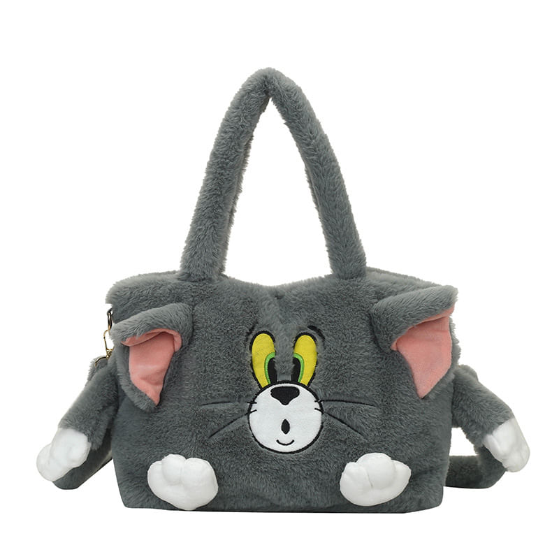 Bolsa Mensageiro Tom And Jerry Cute Plush Anime 43x11x23cm
